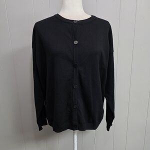 Princess Polly Black Knit Cardigan Size M/L